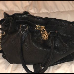 Black Leather Michael Kors Purse